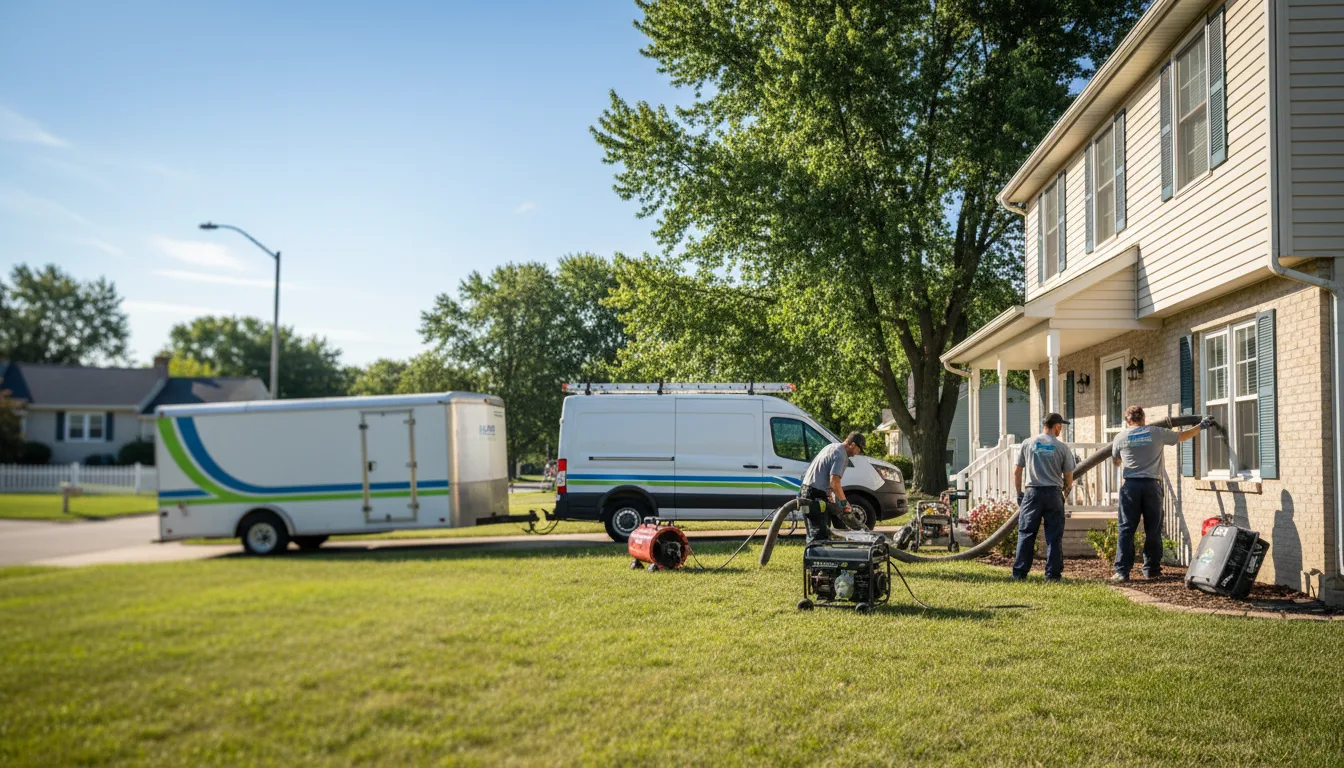Flooded Basement Restoration And Cleanup With Repair in Bruceville, IN near me